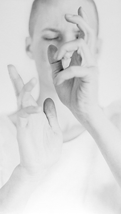 Nachdenken, sw Handabzug